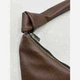 کیف بند گره ای چرمی زنانه سبک و جادار رنگ مشکی و موکا