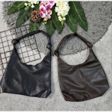 کیف بند گره ای چرمی زنانه سبک و جادار رنگ مشکی و موکا