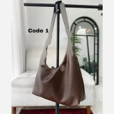 کیف بند گره ای چرمی زنانه سبک و جادار رنگ مشکی و موکا