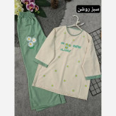 تیشرت شلوار مدل ترلان جنس پنبه لاکرا فری سایز