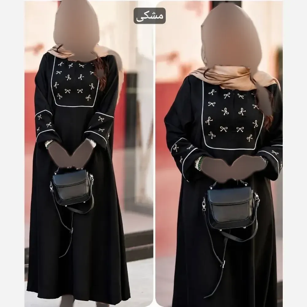 پیراهن نورا جنس دبل عنکبوتی فری سایز 38 تا 46
