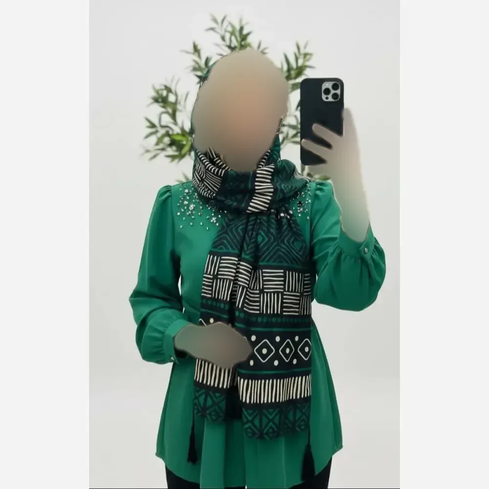 شال مصری نخ سانسفور ابعاد 182*70 رنگبندی متنوع فری سایز