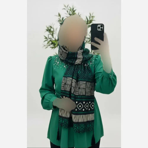 شال مصری نخ سانسفور ابعاد 182*70 رنگبندی متنوع فری سایز
