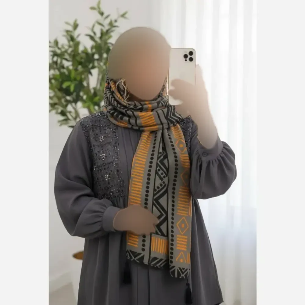 شال مصری نخ سانسفور ابعاد 182*70 رنگبندی متنوع فری سایز