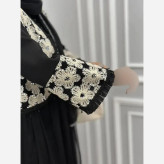ست سه تیکه کت و دامن و شال مدل روناک جنس مازراتی و تور سایز فری 38 تا 46