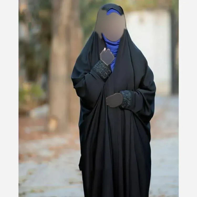 چادر دانشجویی مشکی جنس سوپر ژرژت