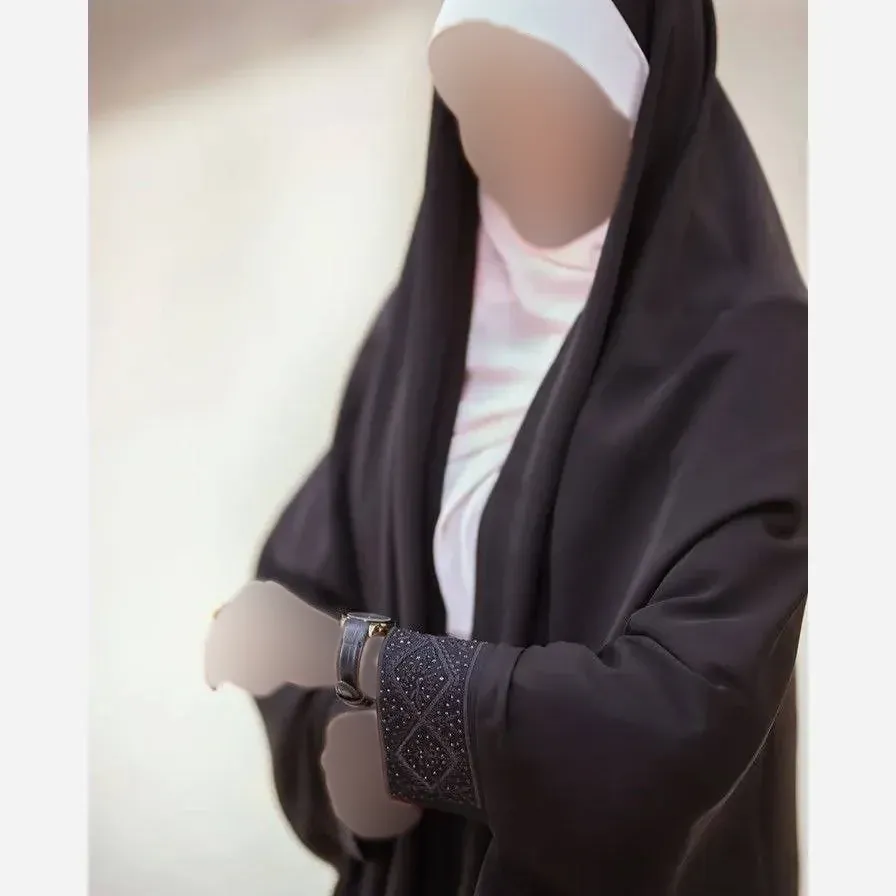 چادر دانشجویی کن مشکی سایز 150 تا 170