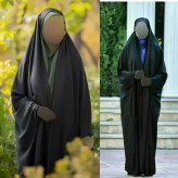 چادر خبرنگاری کارمندی جنس کن کن ندا مروارید رنگ مشکی