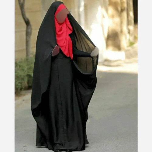 چادر کمری مدل حسنا جنس سوپر ژرژت مشکی