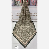 روسری نخی دست دوز گل ریز قواره 140 چهار فصل