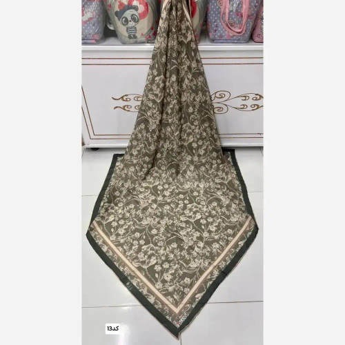 روسری نخی دست دوز گل ریز قواره 140 چهار فصل