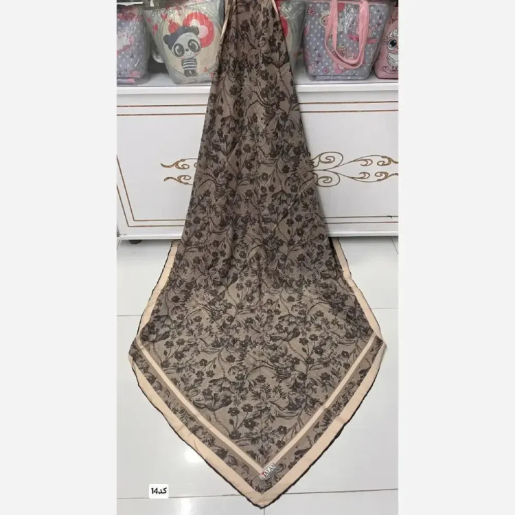روسری نخی دست دوز گل ریز قواره 140 چهار فصل
