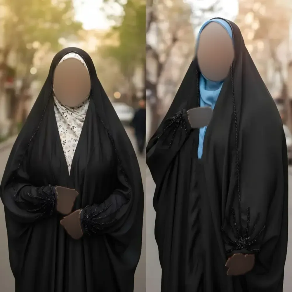 چادر جده آذرخش جنس کن کن ندامروارید رنگ مشکی