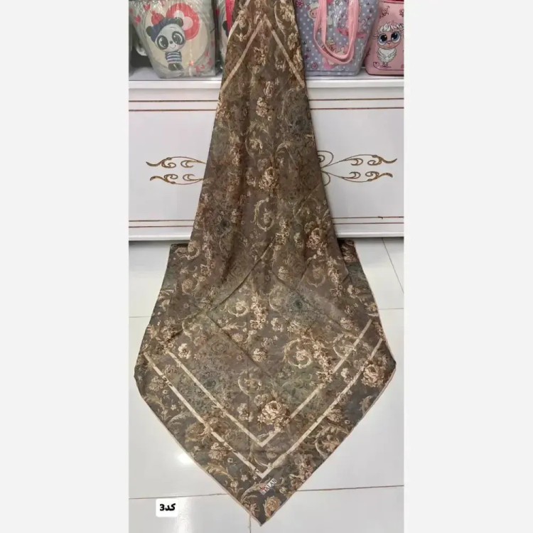 روسری نخی دست دوز پروانه قواره 140 چهار فصل مناسب زیر چادر