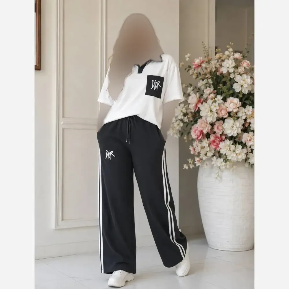 ست تیشرت شلوار گلکسی پنبه درجه یک فری سایز