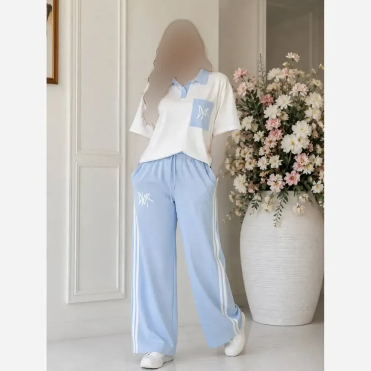 ست تیشرت شلوار گلکسی پنبه درجه یک فری سایز
