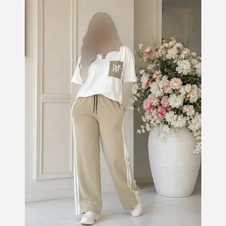ست تیشرت شلوار گلکسی پنبه درجه یک فری سایز
