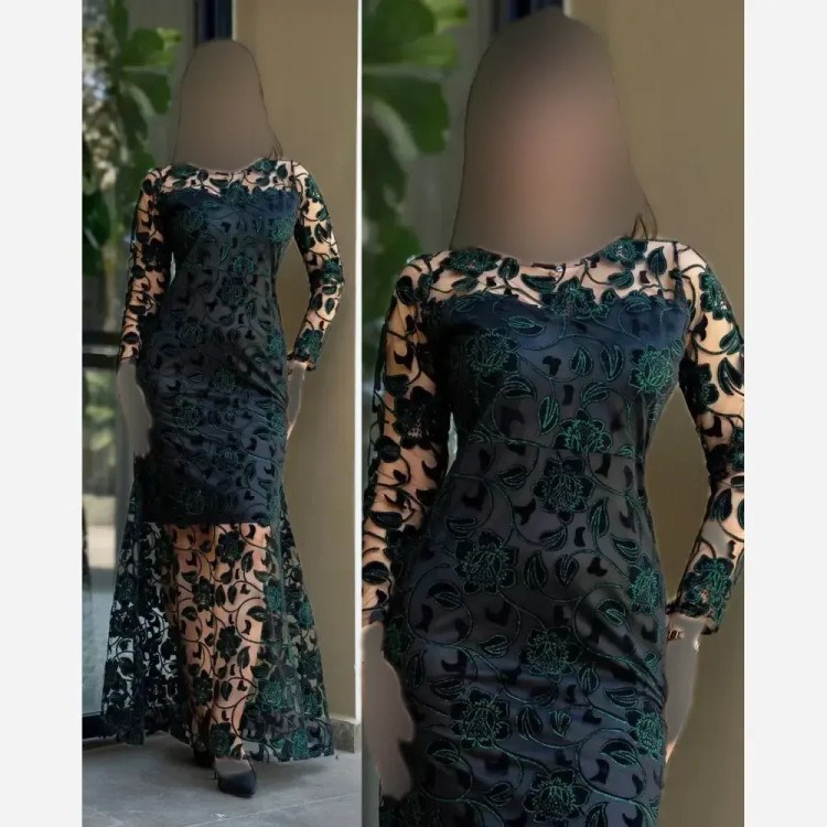 ماکسی مجلسی هیلدا جنس فلوک مخمل شاین قد 160 سایز بزرگ