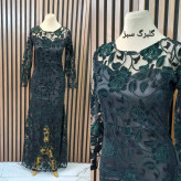 ماکسی مجلسی هیلدا جنس فلوک مخمل شاین قد 160 سایز بزرگ