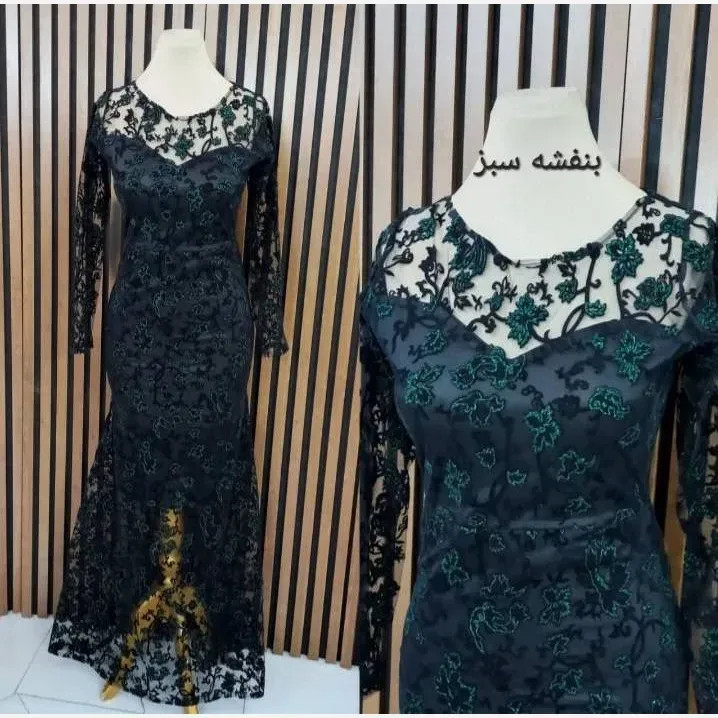 ماکسی مجلسی هیلدا جنس فلوک مخمل شاین قد 160 سایز بزرگ