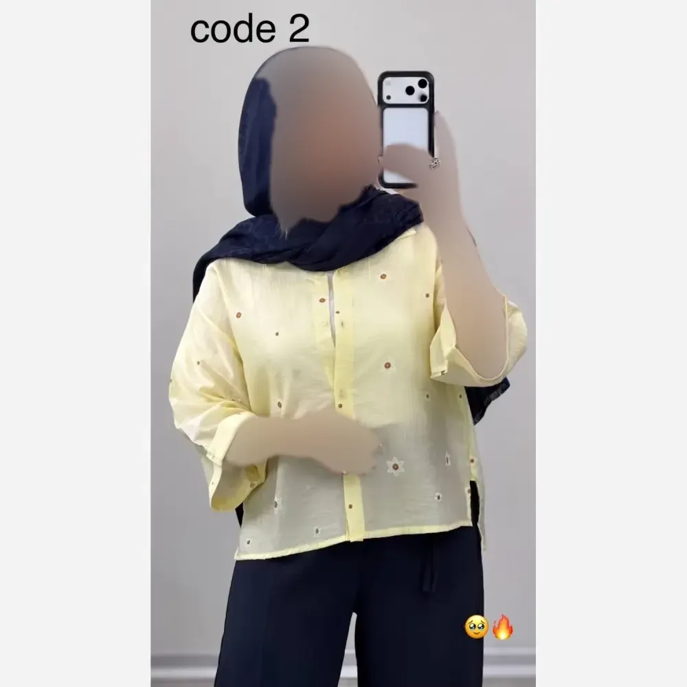 شومیز طرح گل بابونه شیشهای فری سایز زنانه رنگ صورتی لیمویی مشکی قهوهای سفید سبز