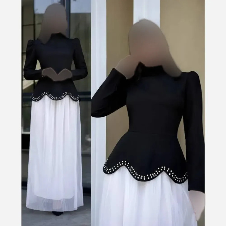 شومیز نگینی مازراتی مشکی زنانه سایز 38 تا 48