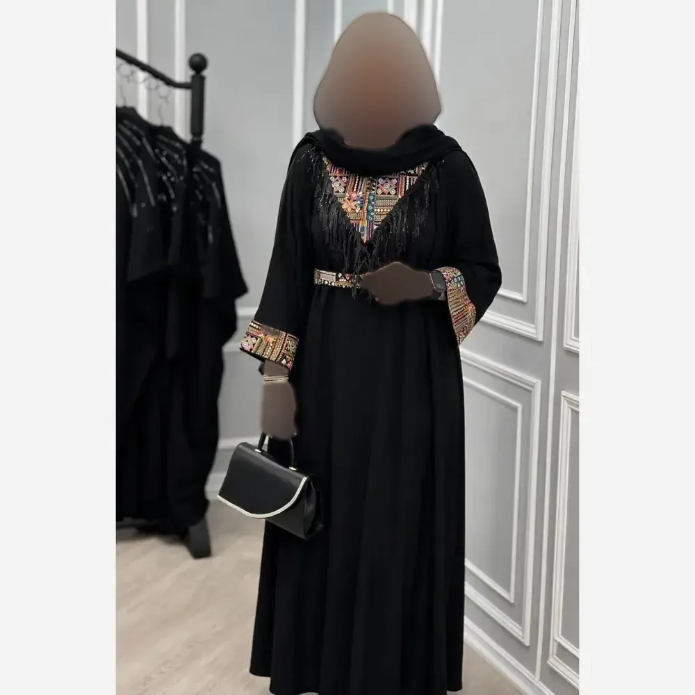 پیراهن مجلسی زنانه مهرسانا مشکی ابروبادی سایز فری 36 تا 46 قد 130 سانت