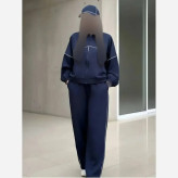 ست مستانه سوییشرت و شلوار مازراتی فری سایز 36 تا 46 رنگ مشکی سورمه ای شکلاتی