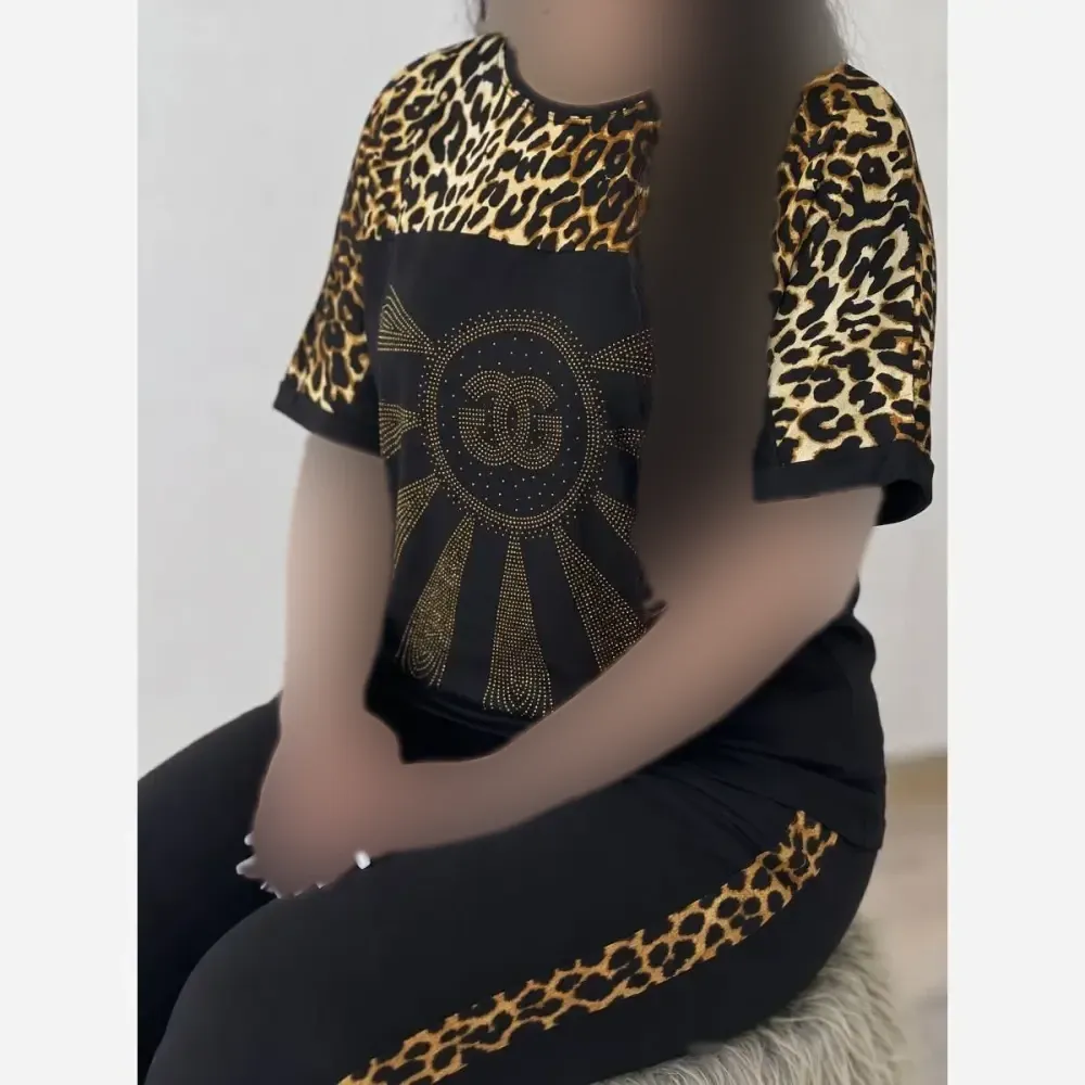 ست نگین D&G ویسکوز الیزه فول کش فری38_46/48 نگین نقره ای طلایی