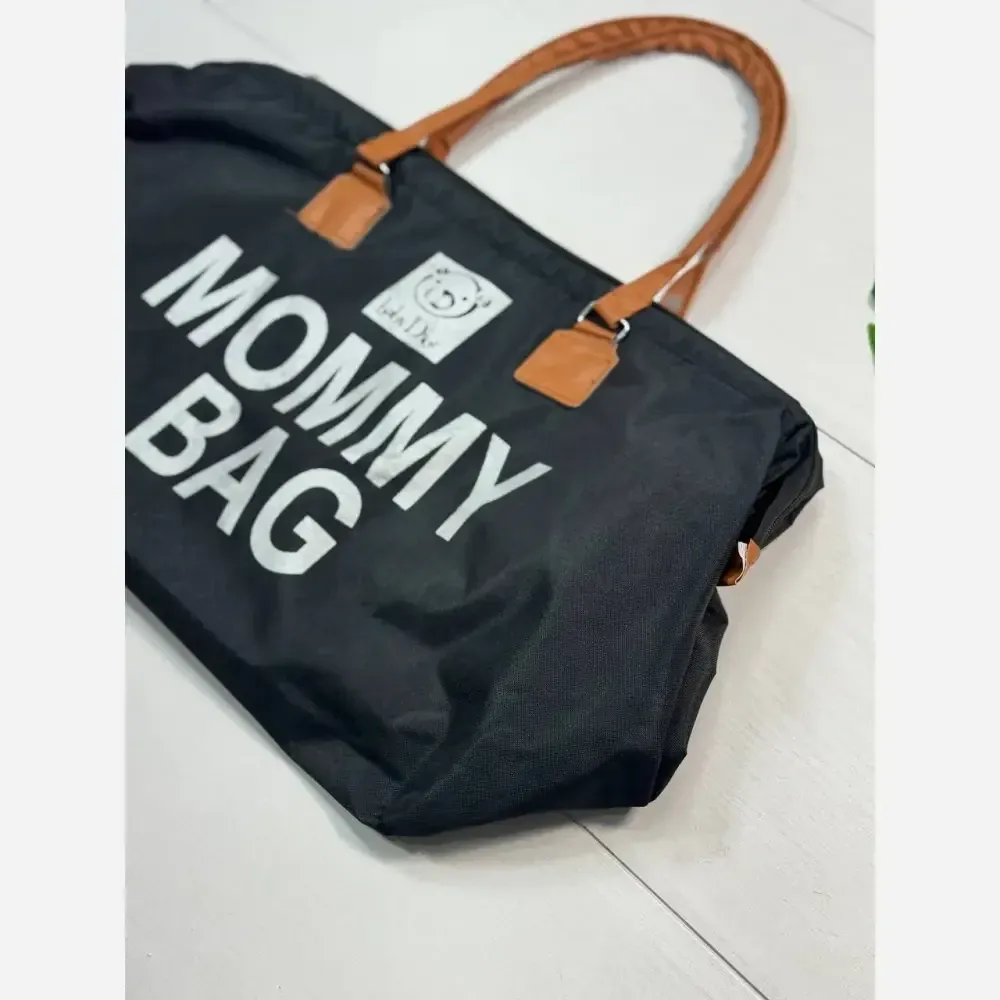 کیف mommy bag برزنتی کجراه مشکی سایز آزاد مناسب باشگاه و مهمانی جا دار و کاربردی