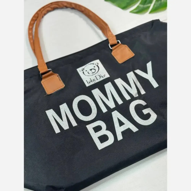 کیف mommy bag برزنتی کجراه مشکی سایز آزاد مناسب باشگاه و مهمانی جا دار و کاربردی