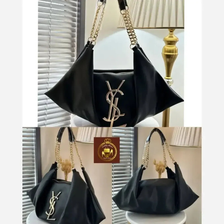 کیف زنانه یاشیل چرم با کیفیت مجلسی و اسپرت رنگ طلایی و نقره ای