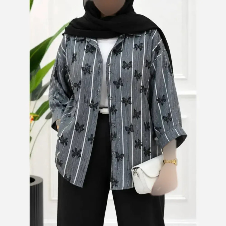 شومیز سارینا جنس ینزی لاینی شاین دار فری سایز