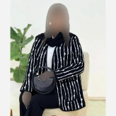 کت زنانه الیزا جنس تافته سوزن دوزی رنگ مشکی سایز فری سایز