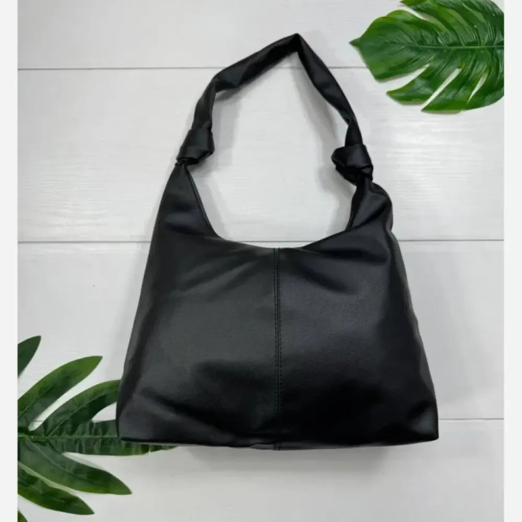 کیف چرم بند گره ای زنانه مشکی و موکا سایز 30*40 سانت سبک و جادار با کیفیت عالی