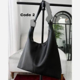 کیف بند گره ای چرم سبک و جادار رنگ مشکی و موکا