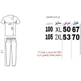 ست تیشرت و شلوار مردانه پارچه بیسکویتی رنگ طوسی