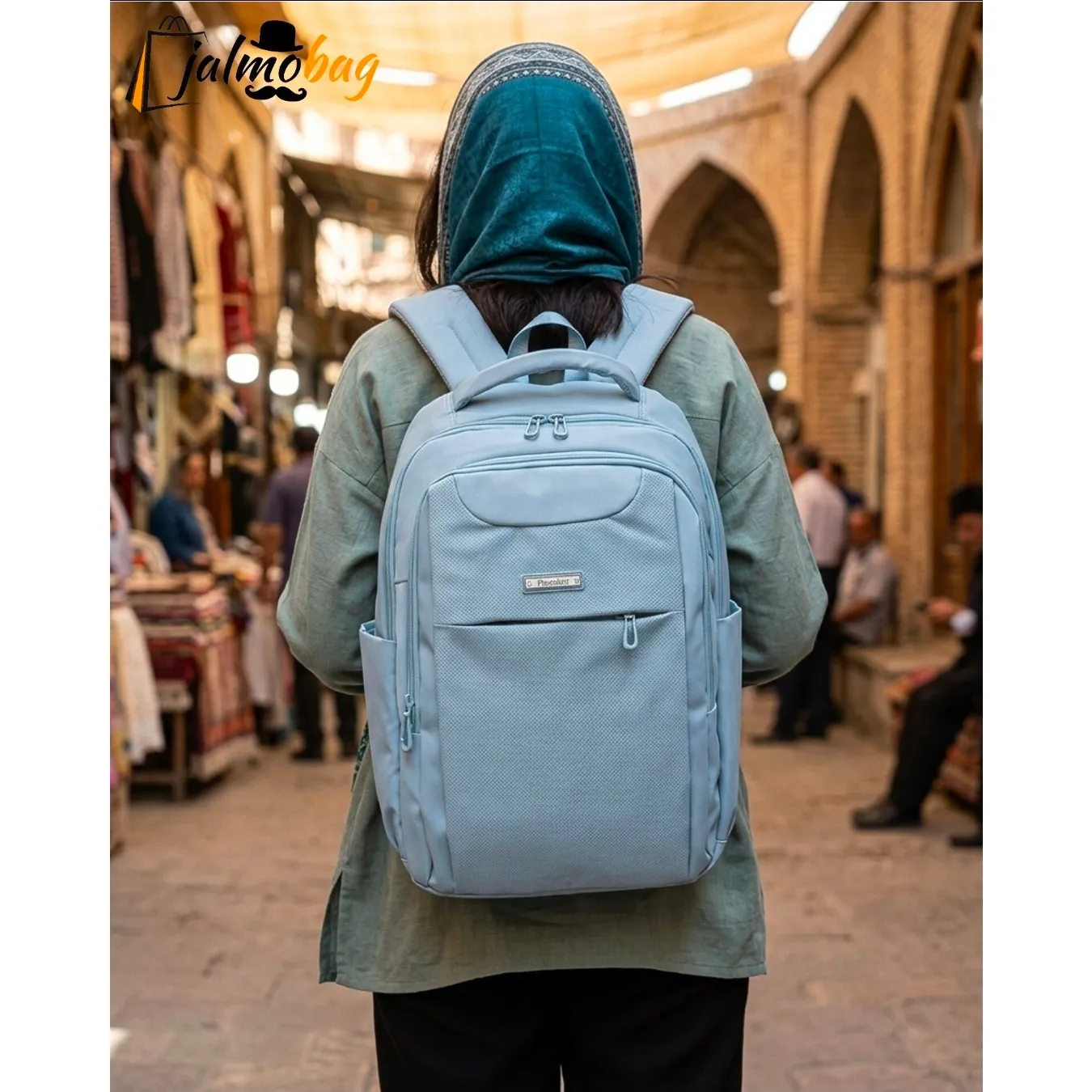 کوله پشتی پاستیلی پریزیدنتسیلیکونی ضد خش وارداتی دو جیب با جای لپ تاپ