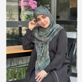 روسری نخ طرح گلشن قواره 140 زمینه سبز آبرنگی گل ریز