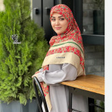 روسری نخ کاستوم طرح گلی سایز 140