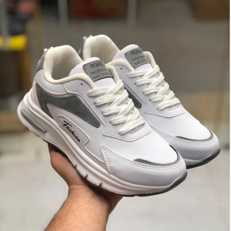 کفش چرم زنانه مدل رامینگو رنگ سفید اسپرت و پیادهروی