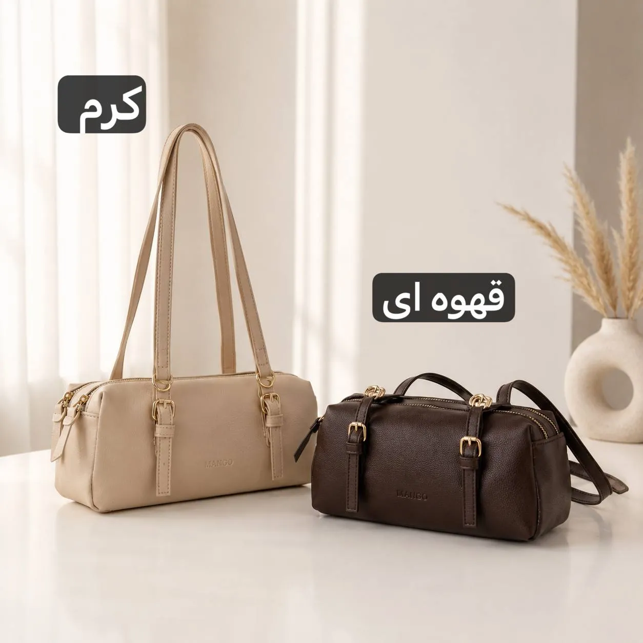 کیف زنانه چرم مصنوعی روزمره ابعاد 28 در 12 سانتیمتر