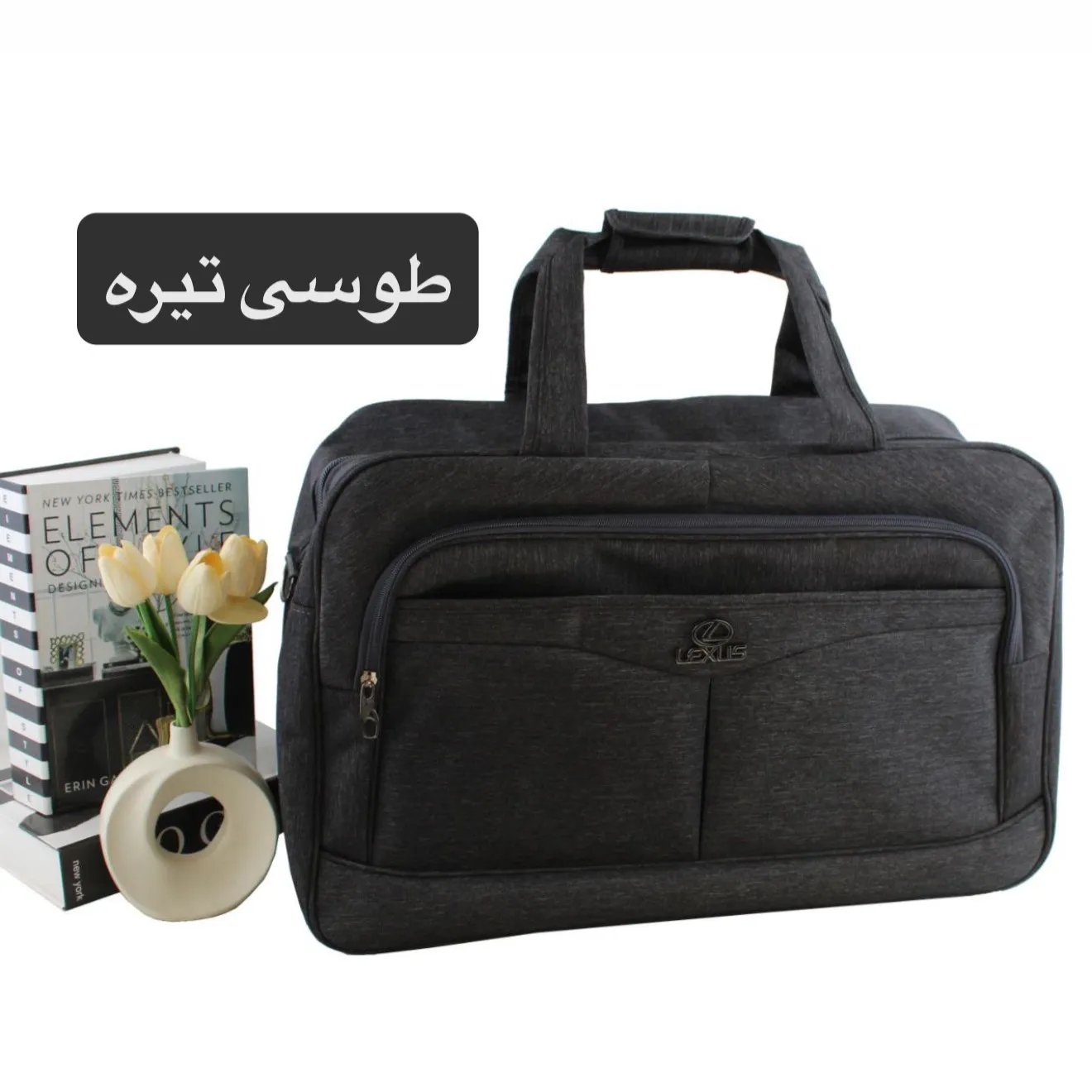 ساک ورزشی و اسپرت پارچه ای سه بند با ابعاد 53 در 34 سانتیمتر