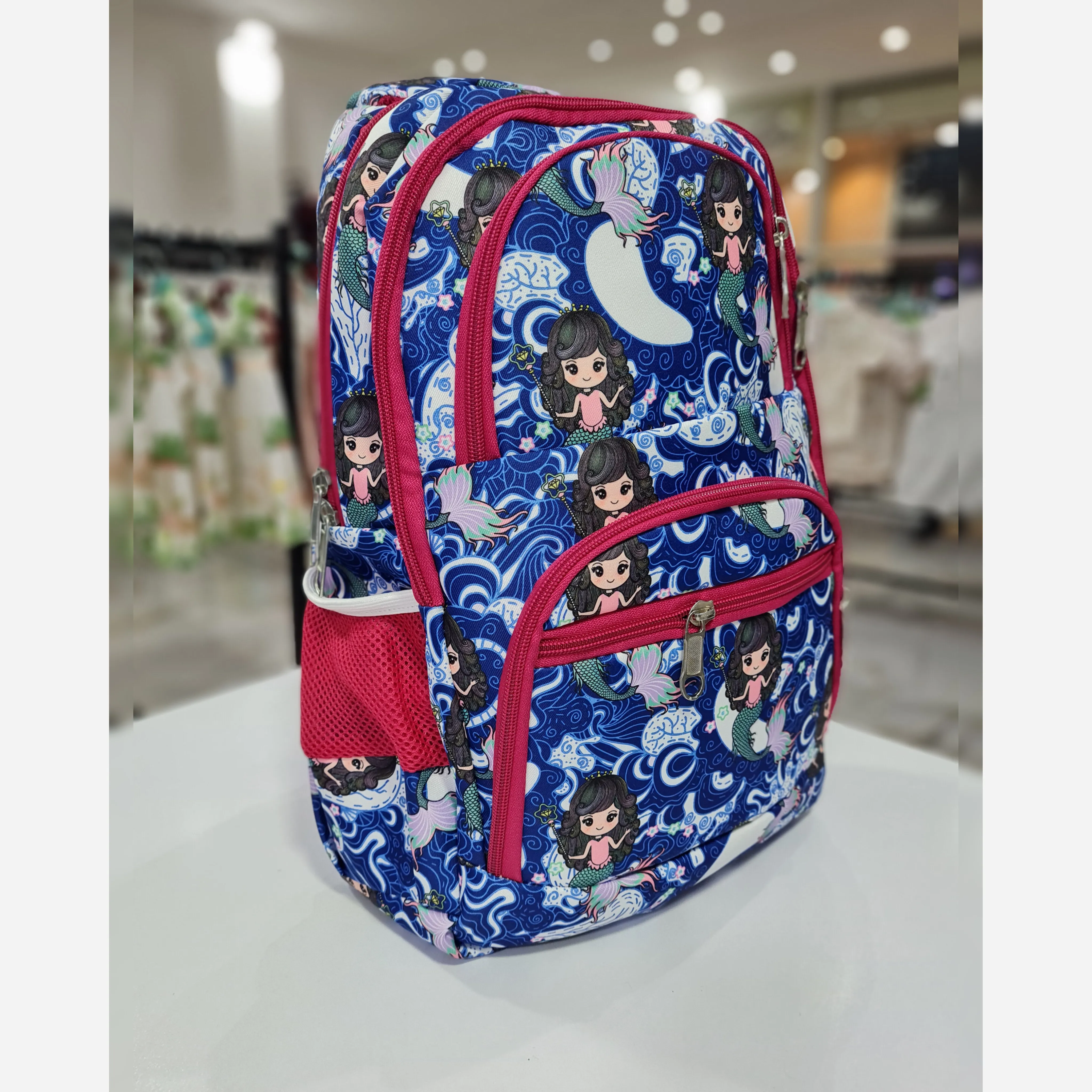 کوله پشتی مدرسه دخترانه طرح پری دریایی آبی
