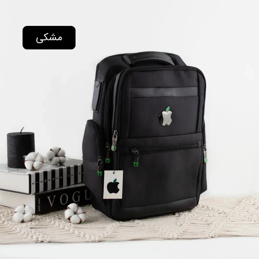 کوله پشتی پارچه ای مدرسه و دانشگاه ابعاد 40 در 30 سانتیمتر با جیب بیرونی