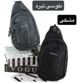 کیف دوشی اسپرت مردانه پارچه ای با بند بلند و سه جیب بیرونی