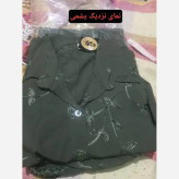شومیز زنانه نخی خامه دوزی شده قواره دار مدل ماریا