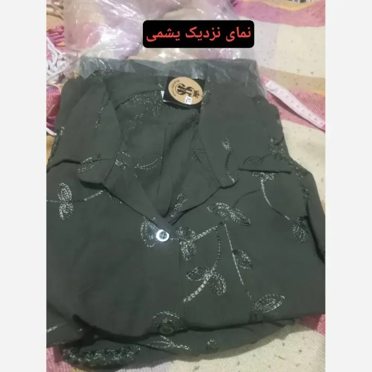 شومیز زنانه نخی خامه دوزی شده قواره دار مدل ماریا